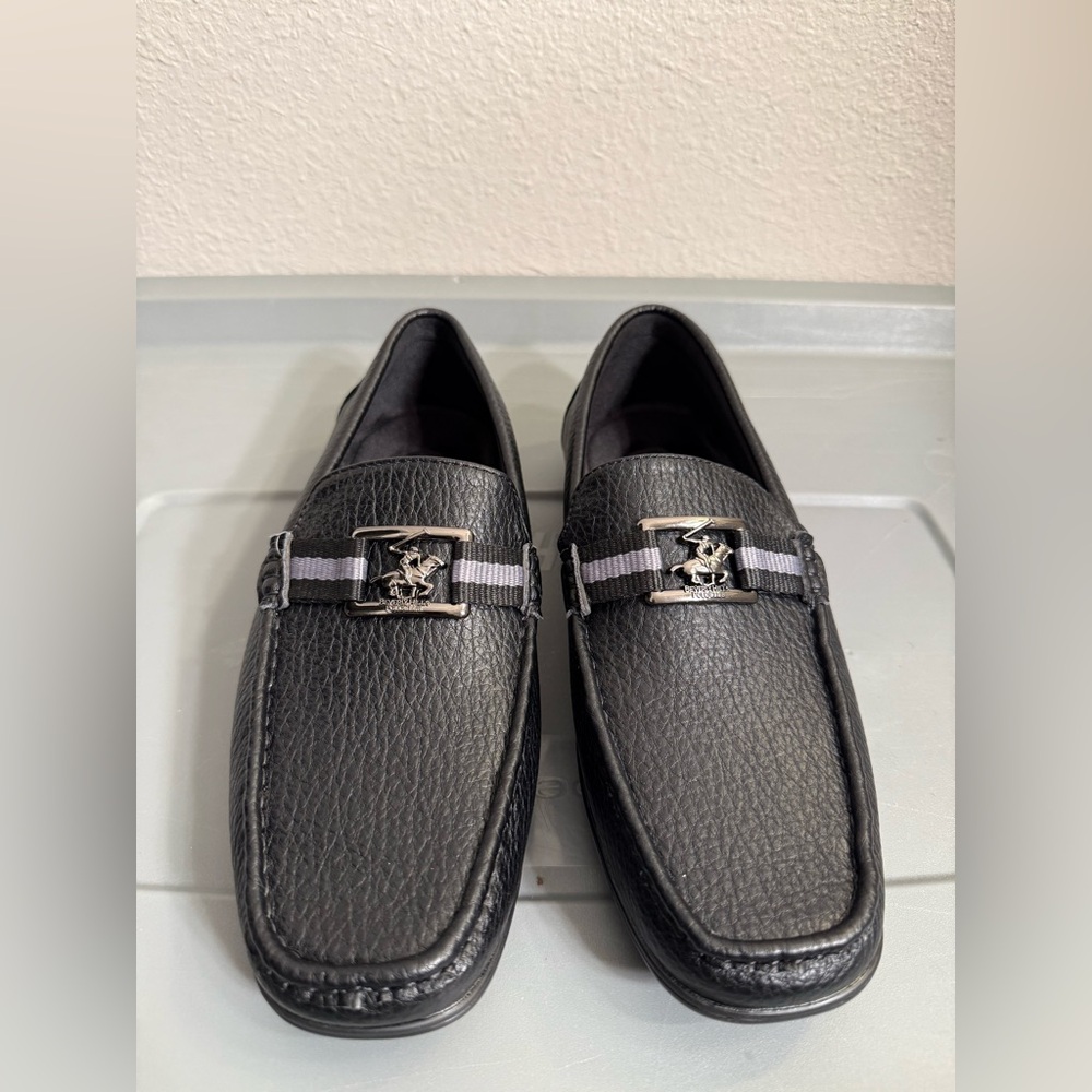 Beverly Hills Polo Club Black Loafers with Silver Accent - Picture 3 of 16